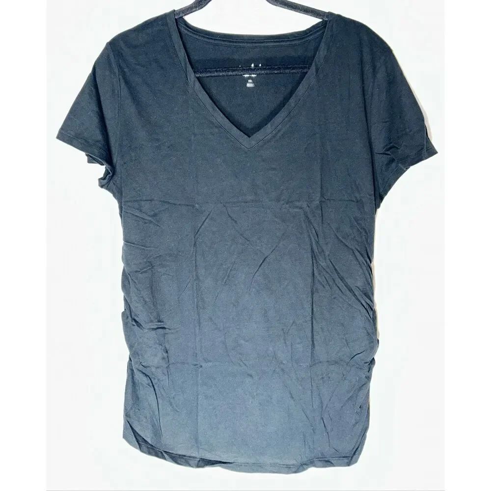 Isabel Maternity short sleeve black tee shirt size XXL